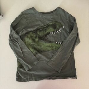 Carter's Olive Dinosaur Graphic Long Sleeve Tee